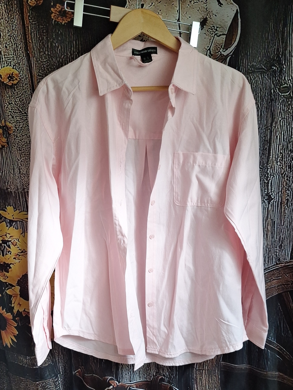 Streetwear Society Light Pink Men's Casual Button-Down Shirt